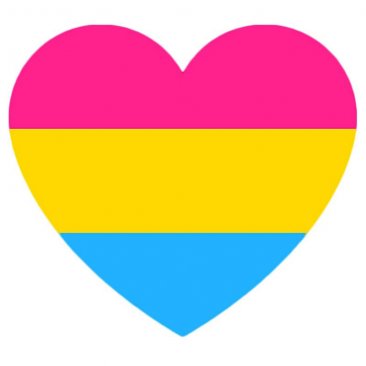 PrideOutlet Reflective Pansexual Pride 4" Inch Heart Bumper Sticker