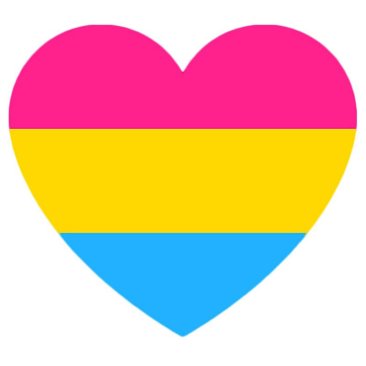 PrideOutlet Reflective Pansexual Pride 4" Inch Heart Bumper Sticker