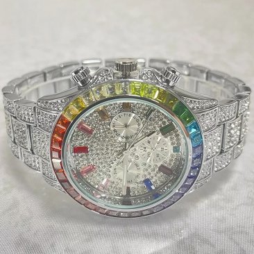 Silver Rainbow Pride Bling Watch – Sparkle with Pride