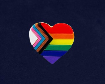 "Progress Pride" Daniel Quasar Heart Silicone Pin