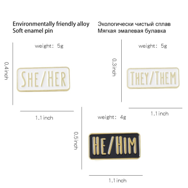 She/Her Pronoun Lapel Pin