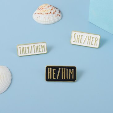 He/Him Pronoun Lapel Pin