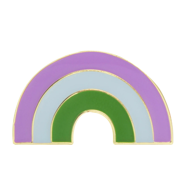 Queer Rainbow Label Pin