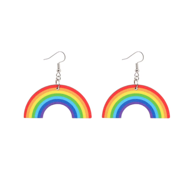Mini Rainbow Arc Earrings