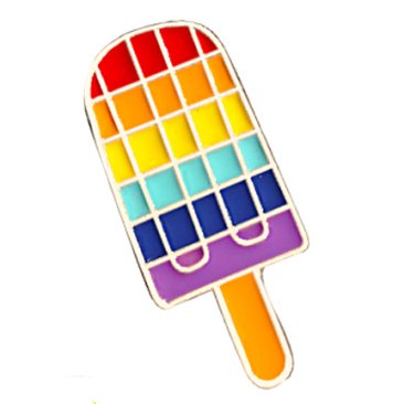 Retro Rainbow Gay Pride Popsicle Lapel Pin