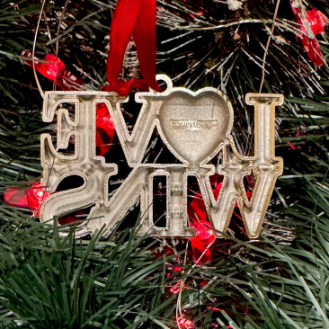 Harvey Lewis Rainbow "Love Wins" Holiday Ornament w/ Fine Crystals LGBTQ