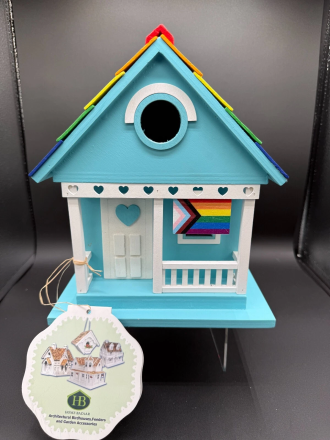 Pride Cottage Wooden Birdhouse by Home Bazaar