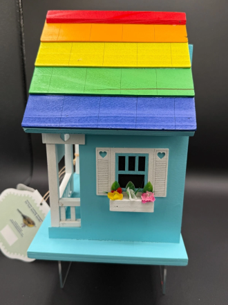 Pride Cottage Wooden Birdhouse by Home Bazaar