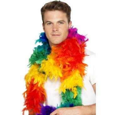 Rainbow Chandelle Feather Boa