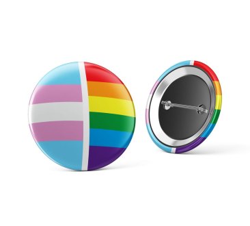 Transgender pin button