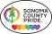 Sonoma County Pride Oval Euro Bumper Sticker