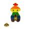 Rainbow CowPerson Lapel Pin