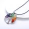 Natural Amethyst Life Tree Quartz Gemstone Chips Stone Bead Pendant Necklace