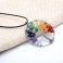 Natural Amethyst Life Tree Quartz Gemstone Chips Stone Bead Pendant Necklace