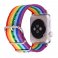Apple Watch Band - LGBT Rainbow Design Nylon Fabric Replacement Band for Apple Watch 38mm/42mm