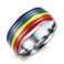 Stainless Steel Pride Rainbow Ring