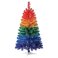 Holiday Time Prelit 105 Clear Incandescent Lights, Anson Rainbow Tinsel Fir Artificial Christmas Tree, 4'
