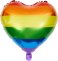 C.R. Gibson Love is Love Balloon Garland Arch Kit, 16 Foot Arch, 3.25 Foot Rainbow Fringe, 3 Rainbow Mylar Heart Balloons, and More, Over 60 Pieces