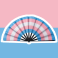 Transgender Pride Folding Hand Fan – 25" Wide