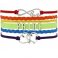 Rainbow Pride Double Heart Love Moon Infinity Charm Bracelets