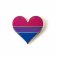 Bisexual Pride Heart Lapel Pin