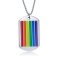 Titanium Stainless Steel Gay Pride Dog Tag w/ Chain