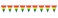 Gay Pride - Large 30ft Rainbow Flag Pennants Streamer