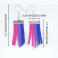 Bisexual Dangle Leather Tassel Earrings