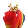 10pk Hand Rainbow Flags 8.5" by 5.5"