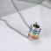 Rainbow Pride Barrel Pendant Necklace