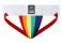 JOCKMAIL Rainbow Pride Athletic Jockstrap (Wider White Band)