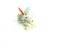White Angel Dog With Rainbow Wings Ornament