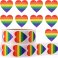 Roll of Rainbow Pride Heart Stickers (500 Stickers)