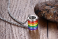 Rainbow Pride Barrel Pendant Necklace