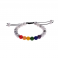 White Volcanic Stone Handmade Rainbow Bracelet
