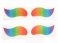 Multicolor Rainbow Water Transfer Eye Shadow Stickers 2pairs/box
