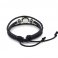 Handmade Weave Black Leather LGBT bracelet