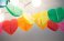 3m Rainbow Heart-Shaped Party Garland Love Tissue Paper Garland