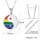 Rainbow Pride Yin-Yang Pendant Necklace