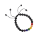 Black Volcanic Stone Handmade Rainbow Bracelet