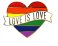 Rainbow Pride Heart "Love Is Love" Lapel Pin