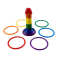 Rainbow Pecker Party Ring Toss