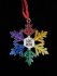 Pride Regent Square Studio Design Ornament Rainbow Snow Flake "Love Wins"