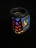 Double Wall Stainless Steel Can Holder - Black with Rainbow Hearts