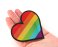 LGBT Rainbow Heart Metallic Sticker