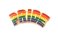 Rainbow Pride Letters Lapel Pin