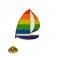 Rainbow Pride Sail Boat Lapel Pin