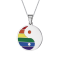 Rainbow Pride Yin-Yang Pendant Necklace