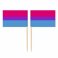 Mini Bisexual Flag Toothpick Flag 50pcs