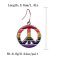 Rainbow Pride Peace Dangle Hanging Earrings